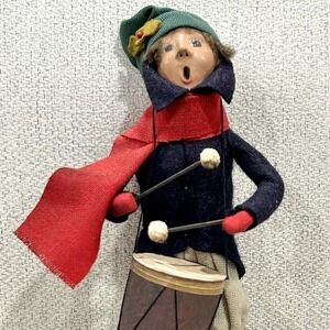 VTG Byers Choice Caroler Drummer Boy Christmas Holiday Dickens 10" Figurine 1982